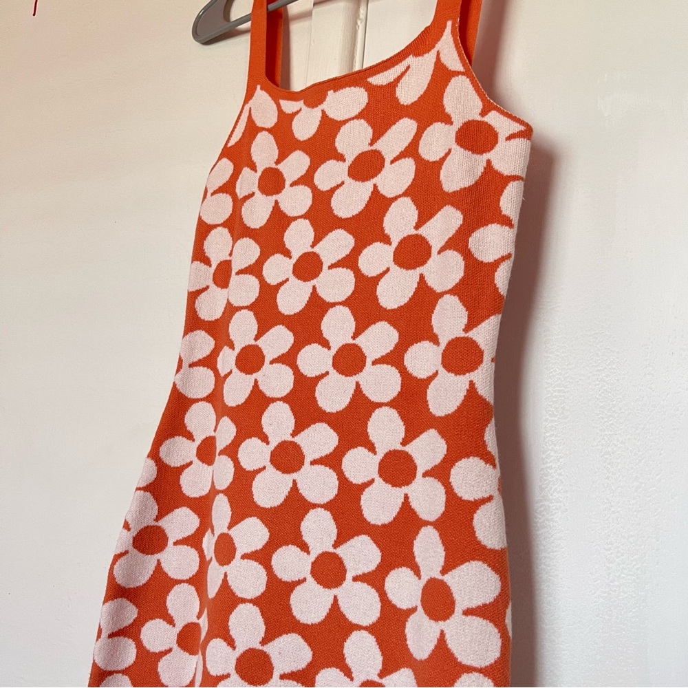 ANGELINA MINI DRESS ORANGE / WHITE (XS/S) Princess Polly - Picture 7 of 9